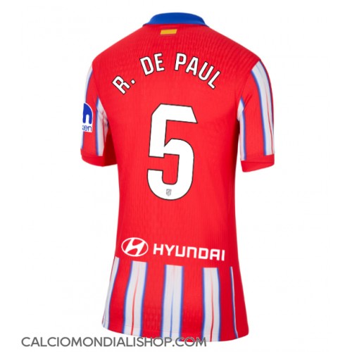 Maglie da calcio Atletico Madrid Rodrigo De Paul #5 Prima Maglia Femminile 2024-25 Manica Corta